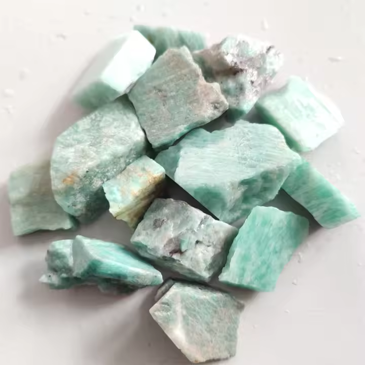 Piedra De Amazonita Natural Cristal Reiki Energía Mineral Especímenes Decoración De Hogar Regalo De Navidad Piedra Rugosa - 1