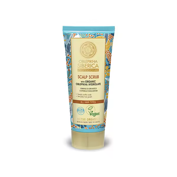 NATURA SIBERICA EXFOLIANTE PARA EL CUERO CABELLUDO CON HIDROLATO DE ESPINO AMARILLO ORGÁNICO, 200 ML - 1
