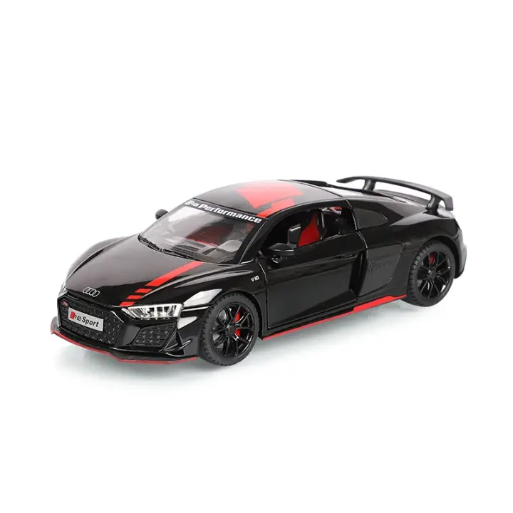 Audi R8 V10 Modelo De Coche De Super Deportivo a Escala 1:24 En Aleación Con Sonido Y Luz Juguete Metálico Para Niños Adorno De Coche Trendy Regalo - 1