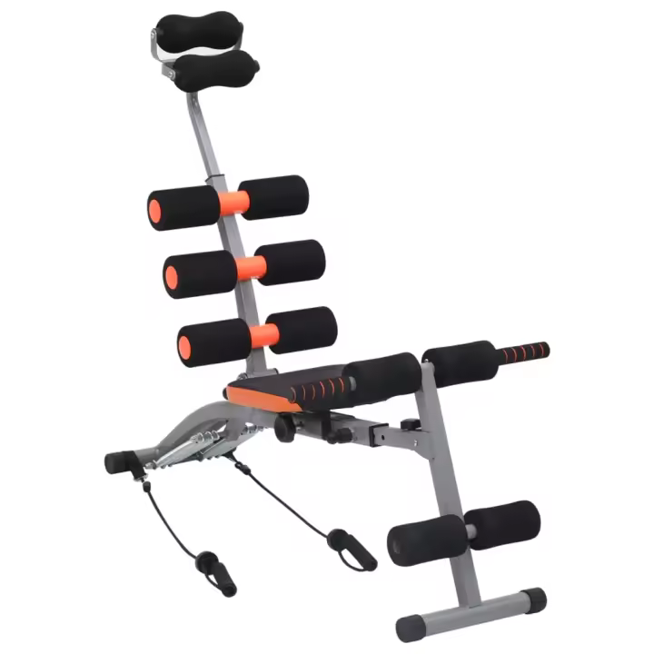 vidaXL Entrenador de abdominales en forma de L con cuerdas elásticas - 1