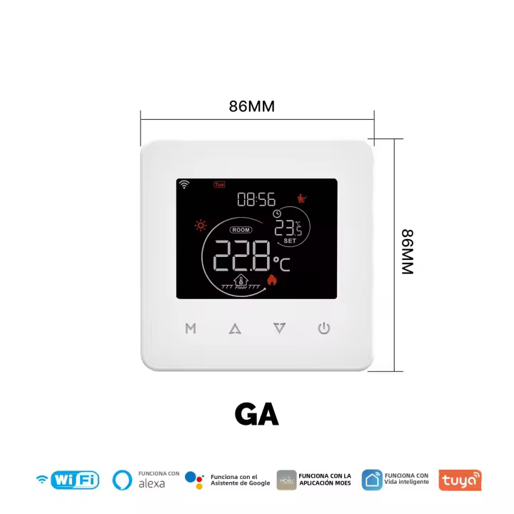 Termostato WiFi Tuya Controlador De Temperatura De Habitación Compatible Con Alexa Y Google Home Para Calefacción De Suelo Eléctrica Y Agua Calentador De Gas - 1