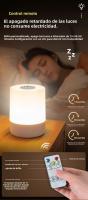 Lámpara Nocturna USB LED Con Control Remoto Y Batería Recargable Tres Colores Luz De Mesa Portátil Para Dormitorio - details 8