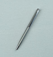 Mini Bolígrafo De Punta Fina 0.7mm En Acero Inoxidable Negro Para Oficina Y Escuela Activación Por Torcimiento Portátil - details 2