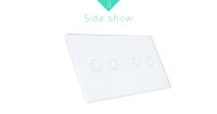Livolo Lujo 4 Colores Perla Cristal Vidrio 151mm*80mm Panel Doble De Vidrio Templado EU Estándar Sin Logo/Logo VL-C7-C2/C2-11 - details 4