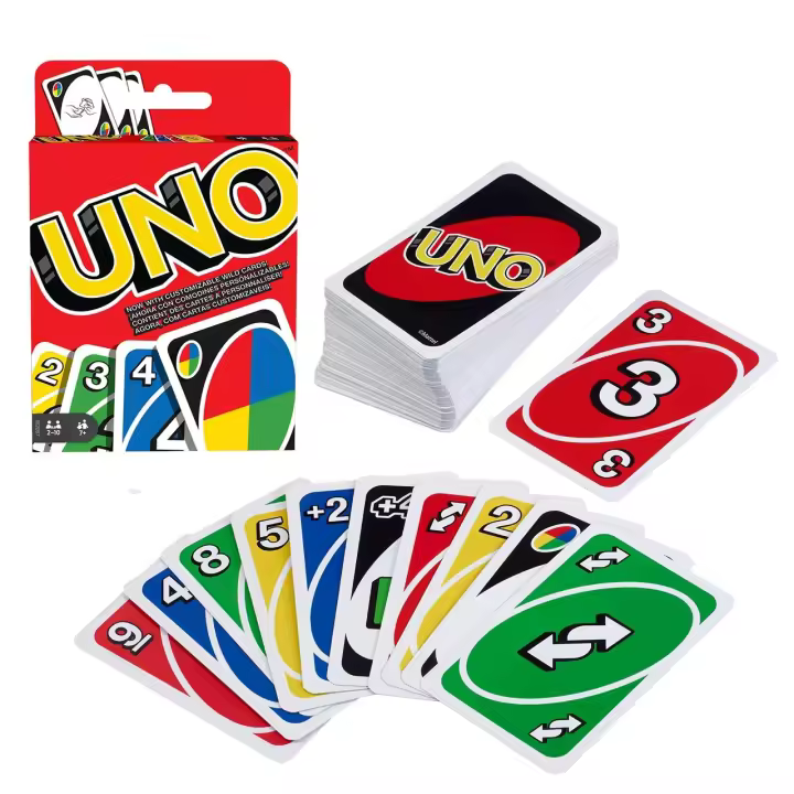 UNO Original. Juego de Cartas Familiar. Clásico. Baraja de 112 Cartas. De 2 a 10 Jugadores. Para Niños y Adultos 7+ Años. W2087 - 1
