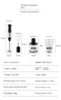 Batidora de mano 1000W, 5 Velocidad regulable + Turbo, 4-en-1 Picadora Eléctrica Maple inoxidable Incluye Vaso medio, Picador y Emulsionador | Pica hielo, Pies freezados, Frutos Secos - details 1