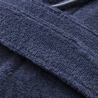 Scalpers Home Albornoz de Algodón 100% - 360GSM Gris con Ribetes Azules - Elegante y Sofisticado - details 20
