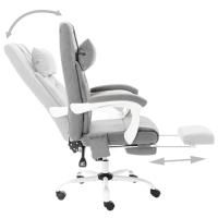 vidaXL Silla de oficina de masaje de tela gris - details 3