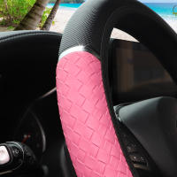 Cubierta De Volante Dinámica De Cuero PU Tres-Dimensiones Metálica Para Coche Sin Anillo Interior Adecuada Para 14.5-15 Pulgadas - details 8