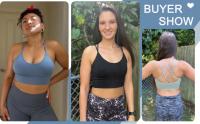 Deportivo De Mujer En Nylon Con Espalda Cruzada Y Aros Sin Costuras Almohadillado Para Gimnasio Yoga Correr Top Corto Transpirable - details 10