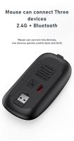 Teclado Y Ratón Inalámbricos Gris Bluetooth 5.0 Y 2.4G Recargables Tamaño Completo Para Portátil Compatible Con USB Y PS/2 - details 4