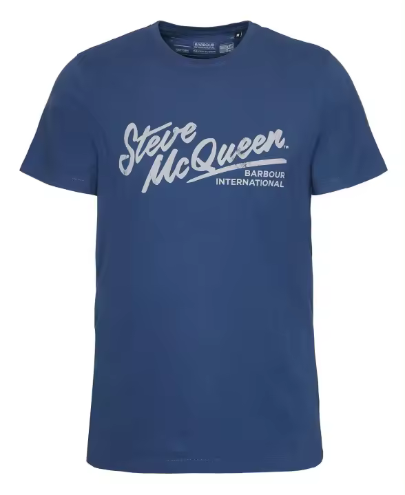 Barbour International Strike T-Shirt Washed Cobalt - 1