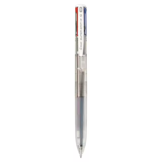 Pilot Bolígrafo SUPERGRIP G - 4 Colores Tinta Base de Aceite Retráctil Recargable Cuerpo Transparente - 1