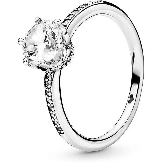 Anillo Corona resplandor transparente, Ref: 198289CZ - 1