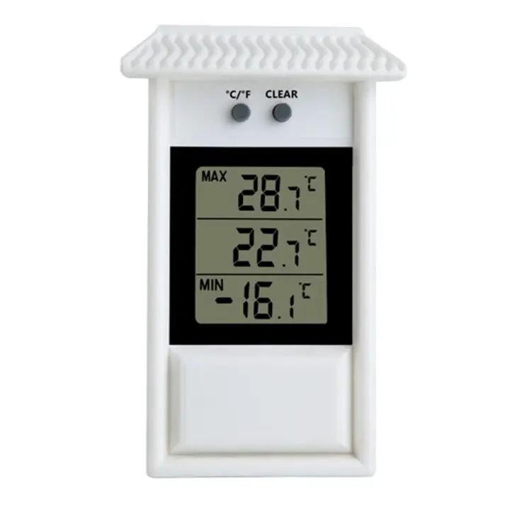 Termómetro Digital Para Jardín Impermeable Con Pantalla De Máximo Y Mínimo Para Invernadero Uso Interior Y Exterior Medidor De Temperatura Para Pared Y Habitaciones - 1