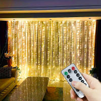 Luces De Navidad LED Para Cortina Con Control Remoto Decoración Para Árbol De Navidad Casa Bodas Dormitorio Fiesta Interna - details 4