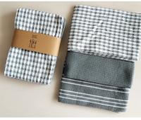 Toallas De Té De Algodón Tres Enlaces Paños De Cocina Y Baño Toallas De Mano Tejidas Al Estilo Tela Para El Hogar Pack De 3 - details 12