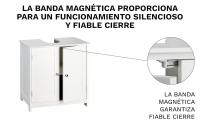 Mueble bajo Lavabo para Cuarto de baño, Color Blanco rústico, Ancho del Mueble bajo Lavabo Aprox. 50 cm o 60 cm - Mueble de baño bajo Lavabo Grande - Mueble bajo Lavabo (50 x 30 x 60 cm) - details 1