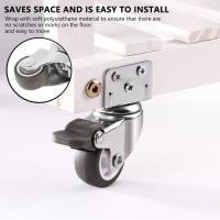 4Pcs Rodillos De Silla Universal Con Giradiscos Resistentes Y Furtivos Para Muebles Con Freno De Seguridad Para Mesa Silla Sofá - details 9