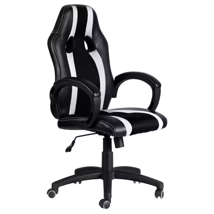 Silla Race - Blanco y Negro - 1