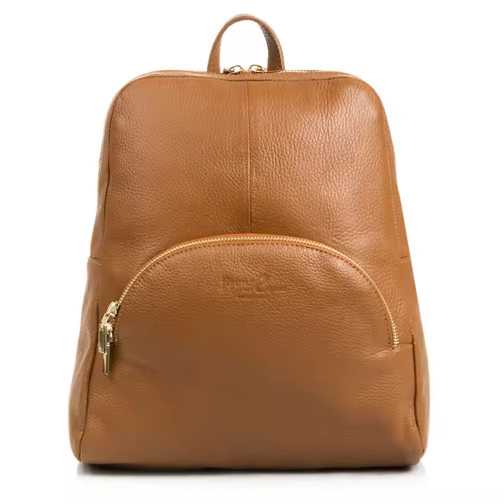 Firenze Artegiani. Monastier Bolso mochila Mujer.Piel auténtica Dollaro  . Made in Italy. Vera Pelle Italiana. - 1