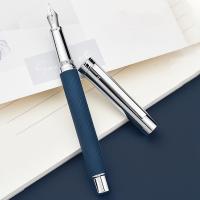 HongDian 1843 Pluma Fuente De Acero Inoxidable Con Patrón Ondulado Regalo Estilo Elegante Con Nibs EF F Estación De Trabajo - details 5