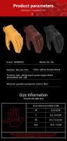Guantes De Motocicleta De Cuero Genuino Para Hombres Invierno Moto Guantes De Verano Cuero Oveja Táctil Protección De Codo - details 2