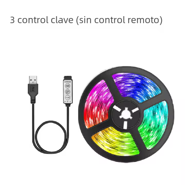 Tiras LED Bluetooth Control Por Teléfono Con 24 Teclas Iluminación De Neón Para Decoración De Dormitorio Luz De Fondo De TV DC5V Decoración De Habitación - 1