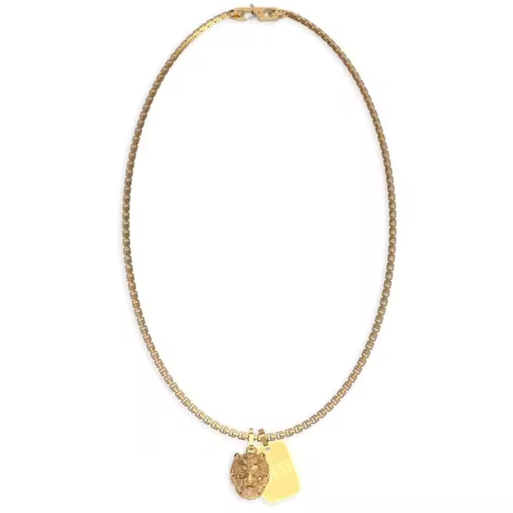 GUESS Collar Hombre Acero Inoxidable Dorado León Lion King JUMN01300JWYGT-U - 1