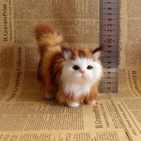 Juguete De Peluche Simulación De Gato Lindo Muñeco De Peluche Suave Para Niñas Y Niños Regalo De Cumpleaños O Día De San Valentín Animal Realista Modelo De Gata Para Niñas - details 6