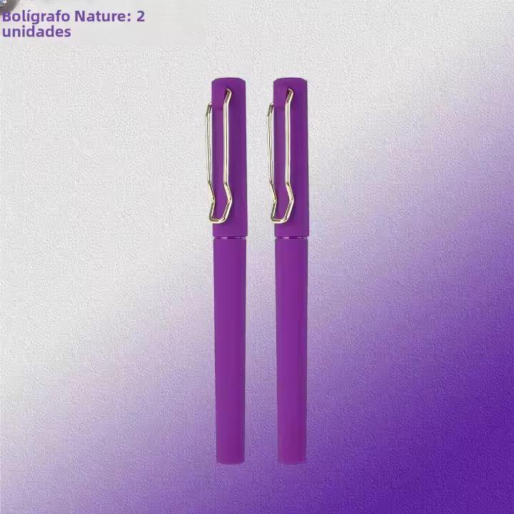 WQN-2/5/7PCS Pluma Gel Morada Con Tinta De Alta Calidad 0.7mm Para Escritura Suave Y Oficina Pack De 1/3/5/7 Piezas - 1