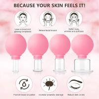 1/4PCS Copas De Masaje Corporal De Goma Para Levantamiento De Piel Facial Anti-Celulitis Con Vacío Uso En El Cuerpo Y Rostro Tamaño S/M/L/XL Colores Rosa/Azul - details 0