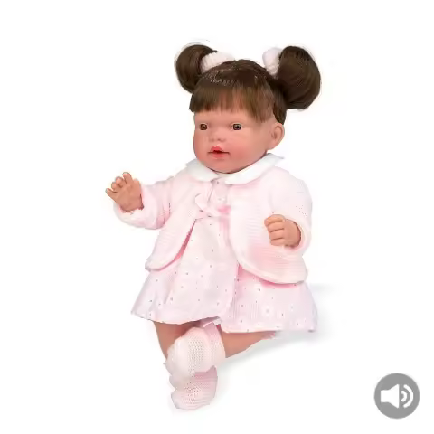 Muñeca Elegance Hanne Rosa C/ Mecanismo Risa 28cm EN CAJA REGALO - 1