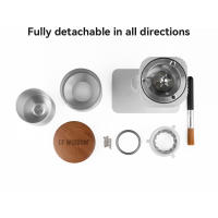 Molino De Café Portátil CF WISDOM Capacidad De 25g Acero Inoxidable 402 Burro De Seis Estrellas Ajustable Para Café Picado Mocha Y Café En Vaso - details 10