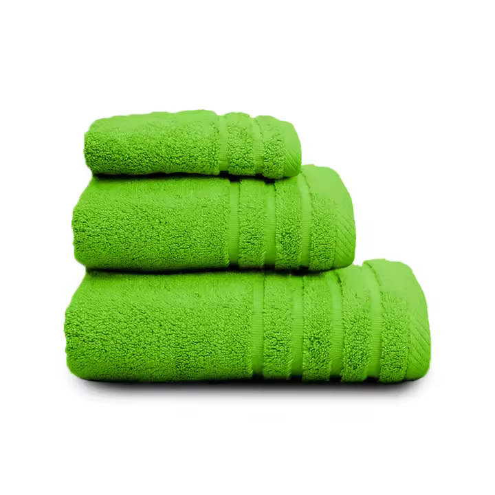 Juego Toallas Baño 500 Gr LISO - Rizo 100% Algodón - Pack 3 Piezas (Tocador+Lavabo+Ducha). Color Pistacho - Sedalinne - 1
