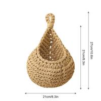 Cesta De Frutas Y Verduras De Jute Natural Colgante Para Pared Cesta De Plantas En Forma De Lágrima Almacenamiento Ecológico Para Cocina Y Mesa - details 8