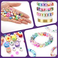 Kit De Abalorios De Arcilla Polimérica 6MM Colores Arcoíris Para Fabricación De Pulseras Y Collares Accesorios DIY - details 1