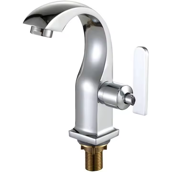 Basin Mixer Tap，Single Handle Bathroom Basin Faucets Chrome Finish - 1