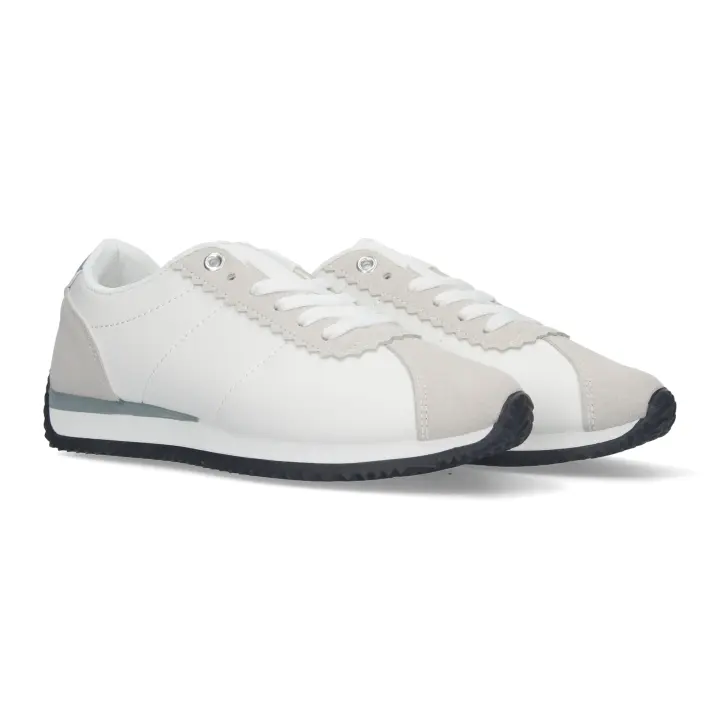 Davinia Shoes Zapatillas para mujer comodas, doble tejido aterciapiopeladas y liso. Shoes&Blues.es ZZ-31-Blanco - 1