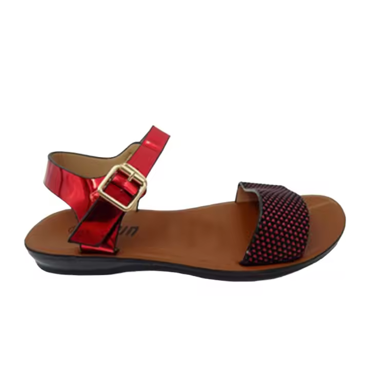 Sandalia de Mujer planas, Casual, Rojas, Verano, Suela Goma, Cómodas - 1
