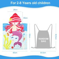 Toalla de Playa Infantil con Capucha  Toalla de Baño Poncho Toalla Poncho Surf para Niñas Niños de 2 a 8 años - details 4