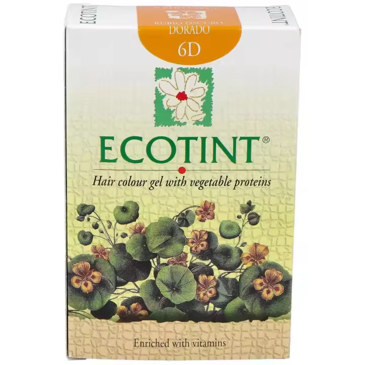 Ecotint Tinte Cabello 6D Rubio Oscuro Dorado 130Ml - 1