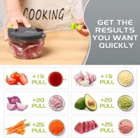 Manual procesador de alimentos vegetales Chopper, cortador de cebolla cortador Dicer Grinder, ajo Chopper Press, licuadora cortar cebollas (520ML) - details 0