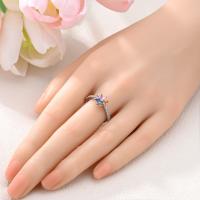 Anillo De Lujo Pandach 925 Plata Con Piedra CZ Colorida Y Flor Redonda Para Mujer Joyería De Boda Y Compromiso Regalo - details 8
