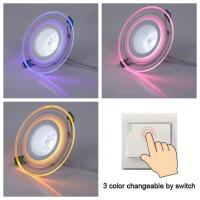 Spotlight LED Ajustable En 3 Colores Luz Baja Revestimiento De Techo Recesivo Para Hogar 7W 14W Fuente De Alimentación AC220V Dimmer - details 15