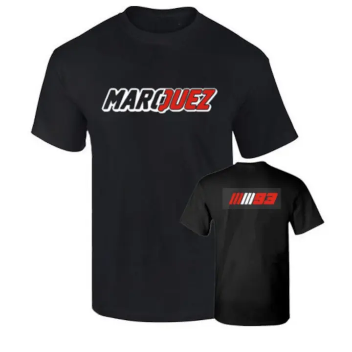 Camiseta Premium Marc Marquez 93 Motociclismo MotoGP España 190grs negra 100% algodon Unisex - 1