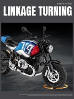 Modelo a Escala 1:12 De Motocicleta R Nine T En Aleación Con Sonido Y Luz Vehículo De Juguete Para Coleccionistas Y Niños Simulación off Road Sin Batería Material Metálico - details 1