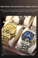 Reloj De Pulsera Hombre OLEVS Automático Mecánico Tourbillon Luminoso Impermeable Con Correa De Acero Inoxidable Estilo Negocios - details 3