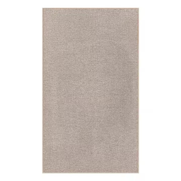 Alfombra Antideslizante de Yute Sintético 80x150 cm, Lavable a Máquina, para Salón, Dormitorio y Comedor, Color Marrón Camello - 1