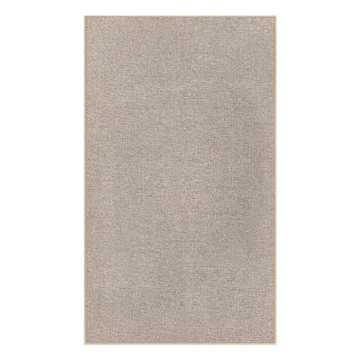 Alfombra Antideslizante de Yute Sintético 80x150 cm, Lavable a Máquina, para Salón, Dormitorio y Comedor, Color Marrón Camello - 1